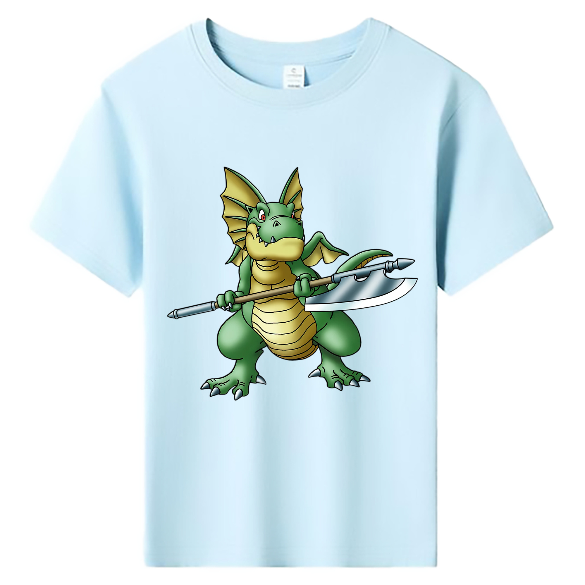 （画像用） ドラゴンクエスト Doragon Kuesuto Dragon Quest 綿100％キッズTシャツ（フロントプリント）